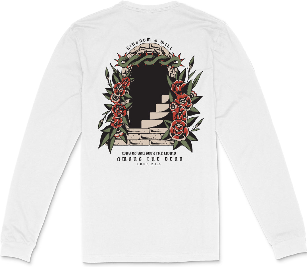 Empty Tomb Long Sleeve T-Shirt (White)