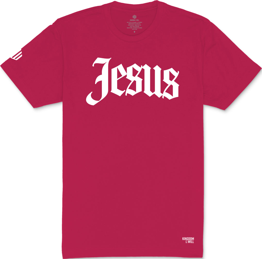 Jesus T-Shirt (Magenta & White)