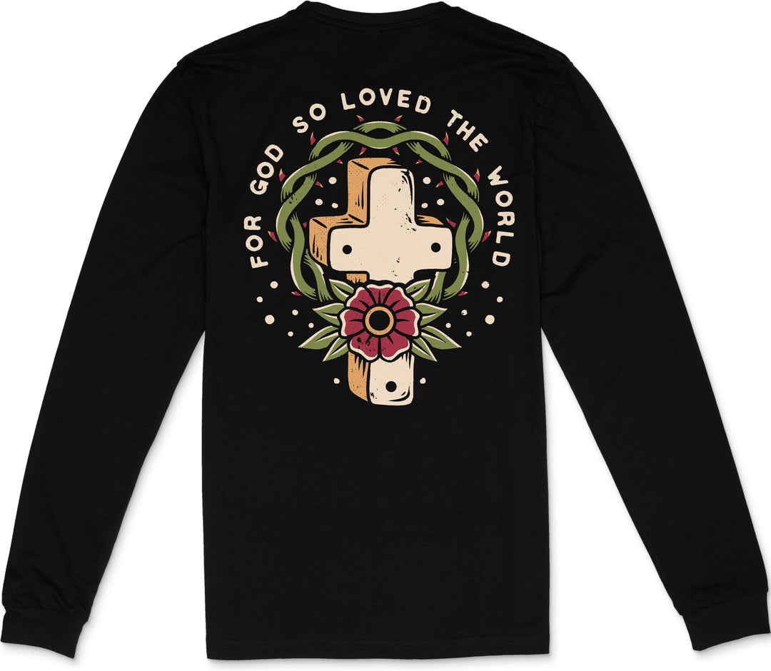 John 3:16 Long Sleeve T-Shirt (Black)