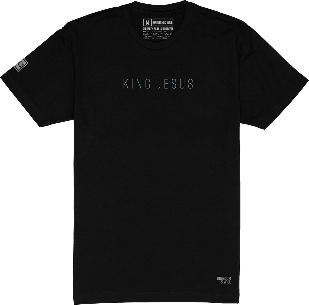 King Jesus T-Shirt (Black & Multi-Grain) B-Stock