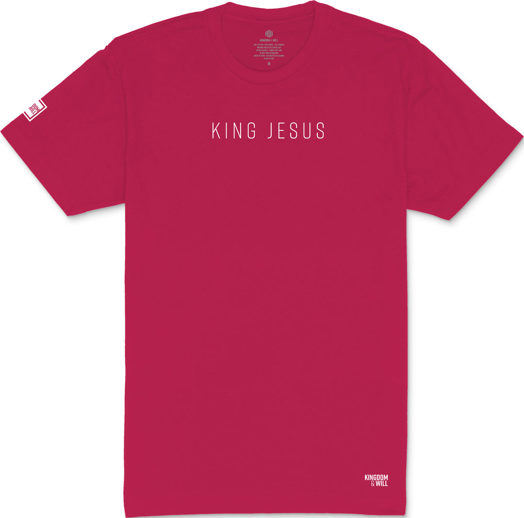King Jesus T-Shirt (Magenta & White)