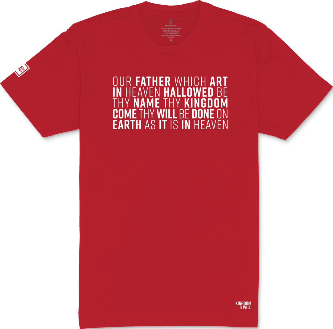 Lord's Prayer T-Shirt (Red & White)