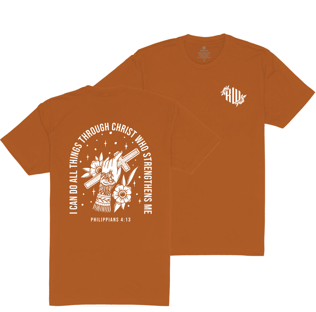 Philippians 4:13 T-Shirt (Harvest & White)