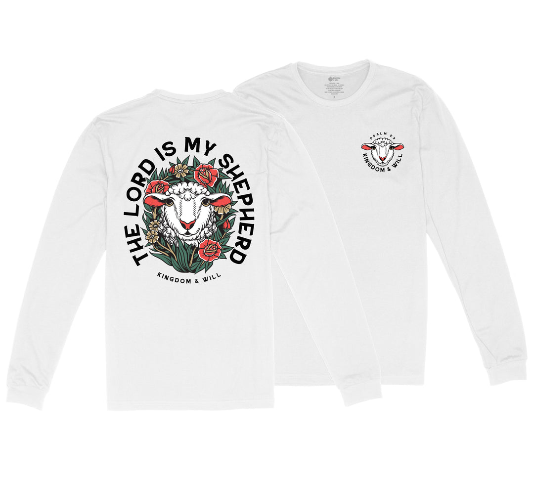 Psalm 23 Long Sleeve T-Shirt (White)