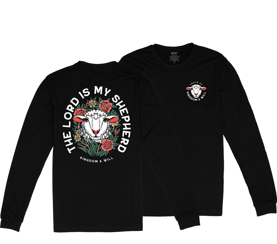 Psalm 23 Long Sleeve T-Shirt (Black)