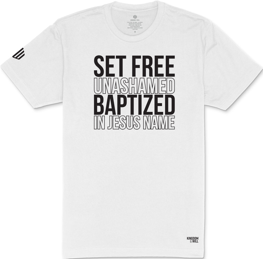 Set Free Unashamed T-Shirt (White & Black)