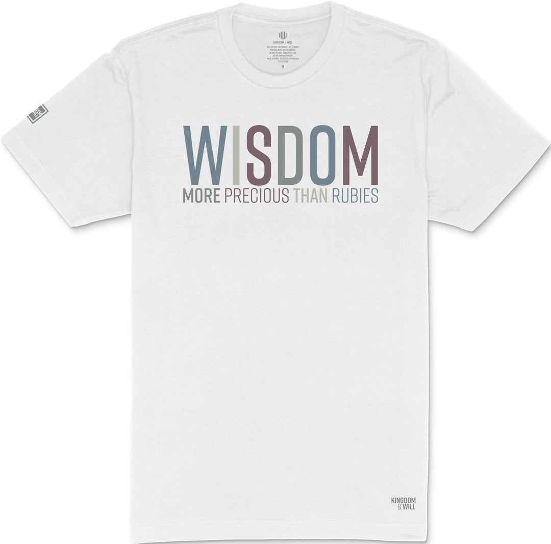 Wisdom T-Shirt (White & Multi-Grain)