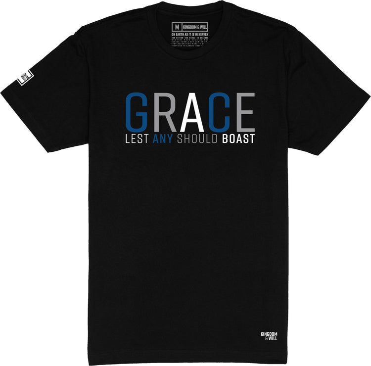 Grace T-Shirt (Black & Blue) - Kingdom & Will
