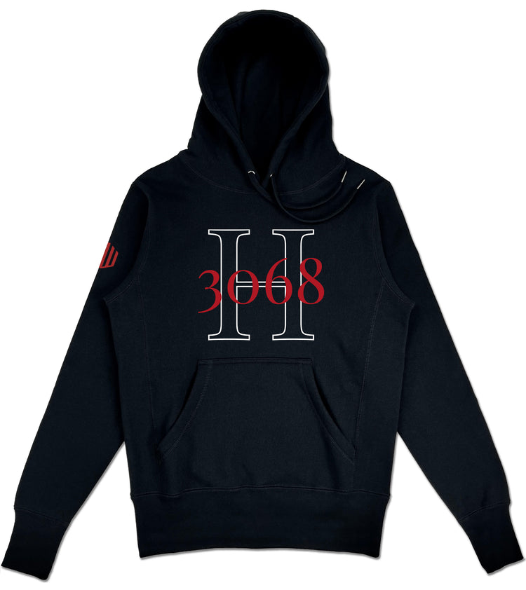 H3068 Elevated Hoodie (Black & Red) - Kingdom & Will