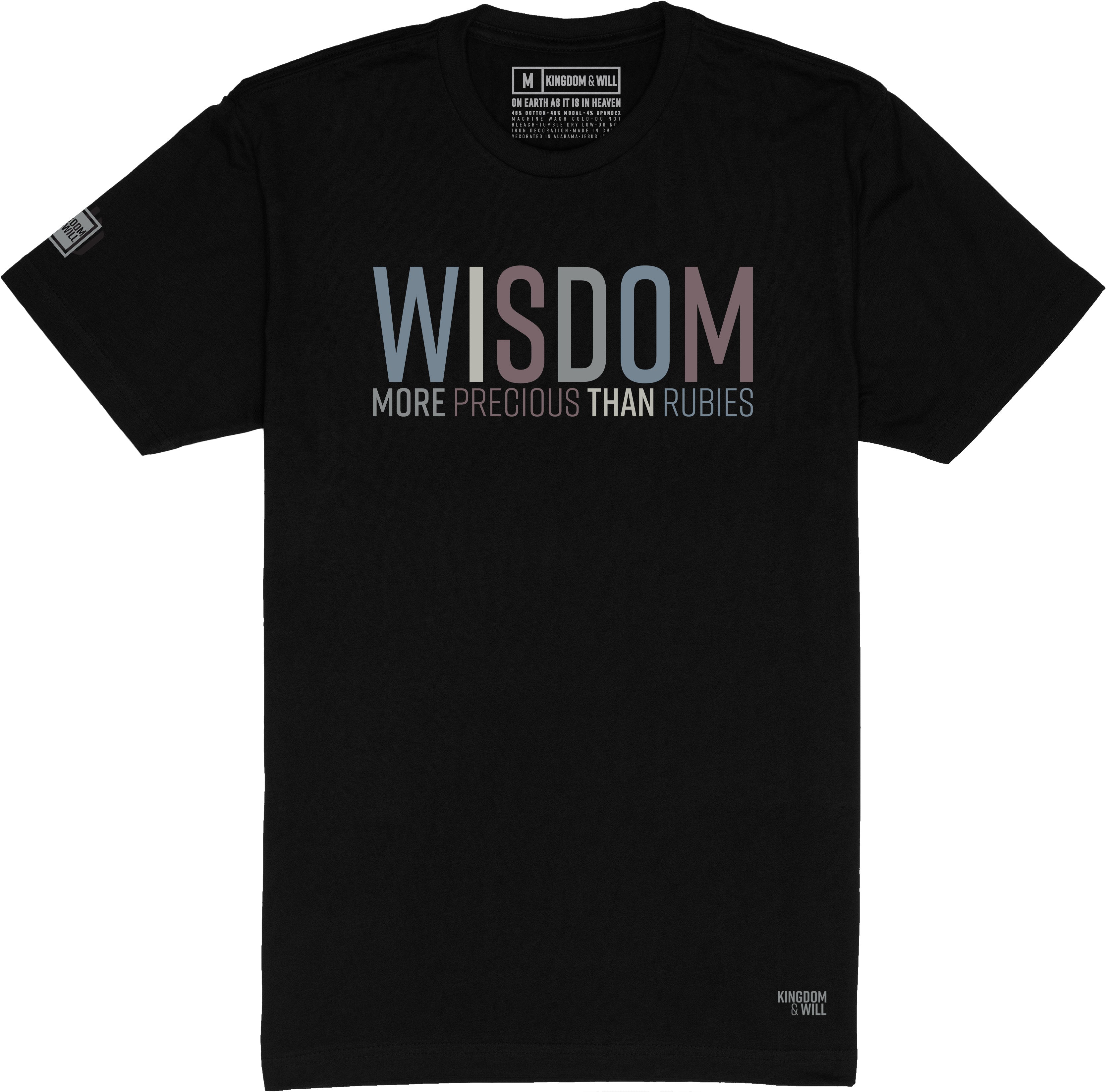 Wisdom T-Shirt (Black & Multi-Grain) - Kingdom & Will