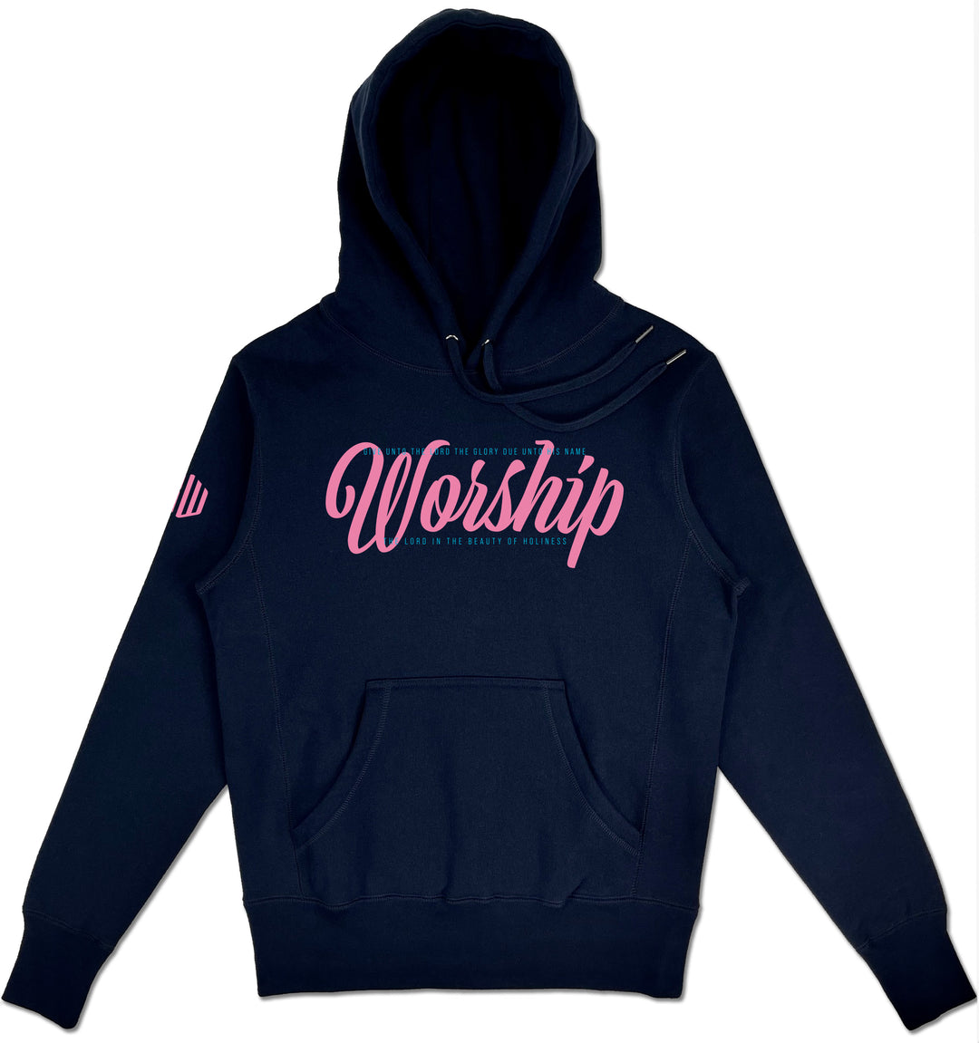Worship Elevated Hoodie (Navy & Flamingo) - Kingdom & Will