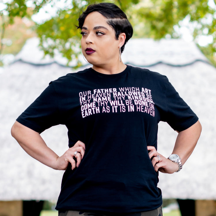 Lord's Prayer T-Shirt (Black & White) - Kingdom & Will