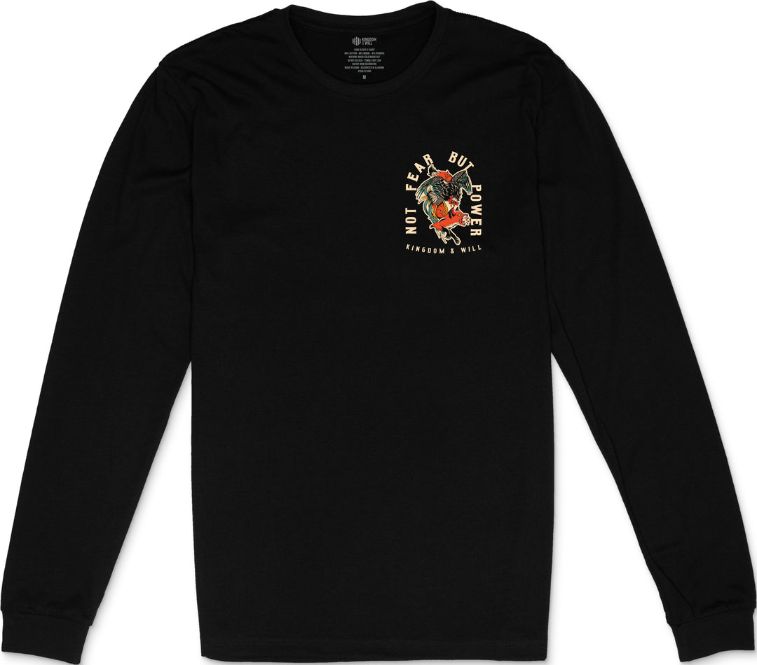 Not Fear But Power Long Sleeve T-Shirt (Black)