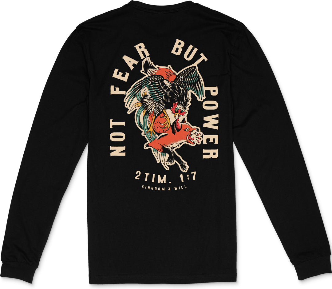 Not Fear But Power Long Sleeve T-Shirt (Black)