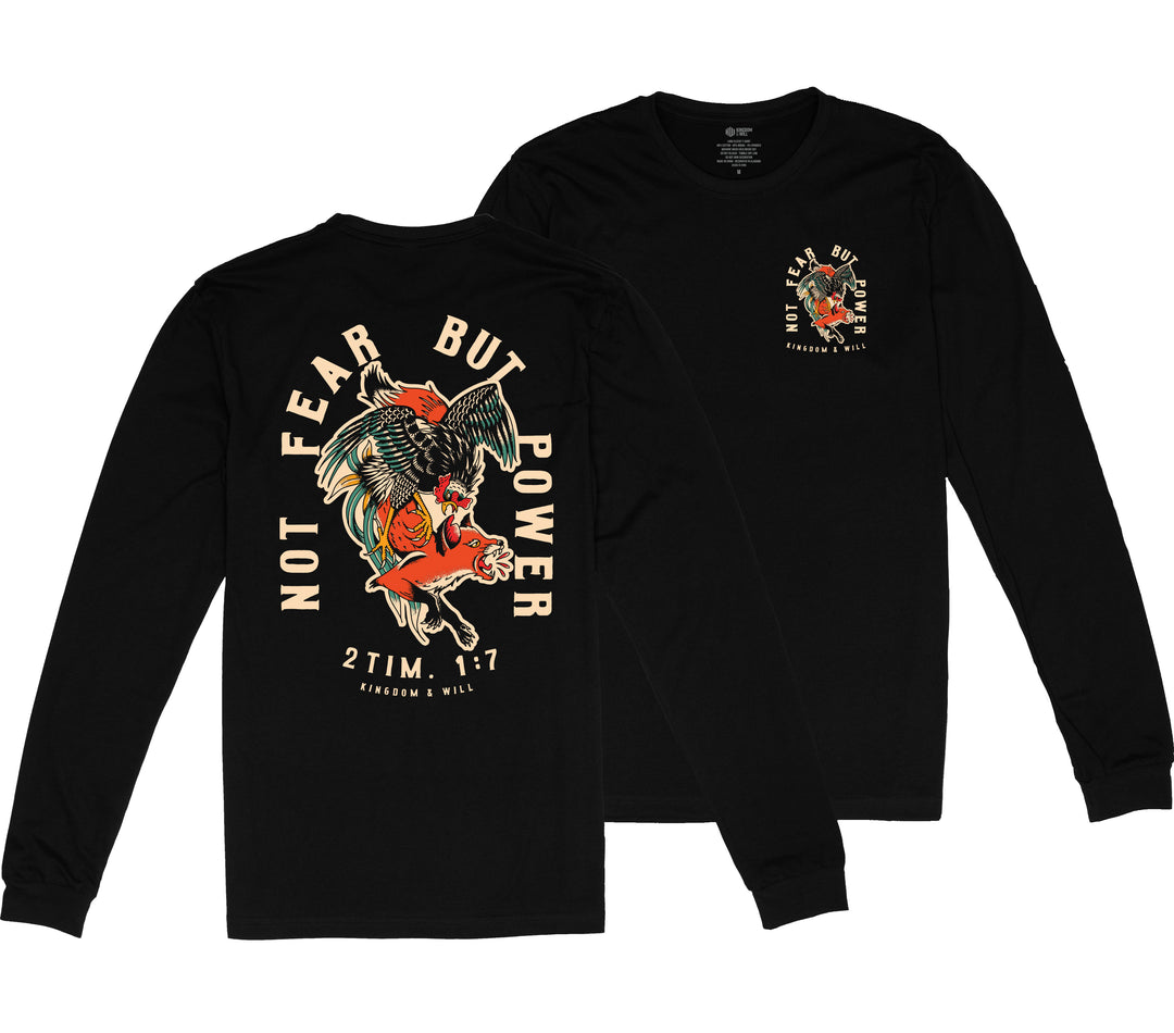 Not Fear But Power Long Sleeve T-Shirt (Black)