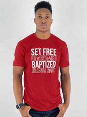 Set Free Unashamed T-Shirt (Red & White)