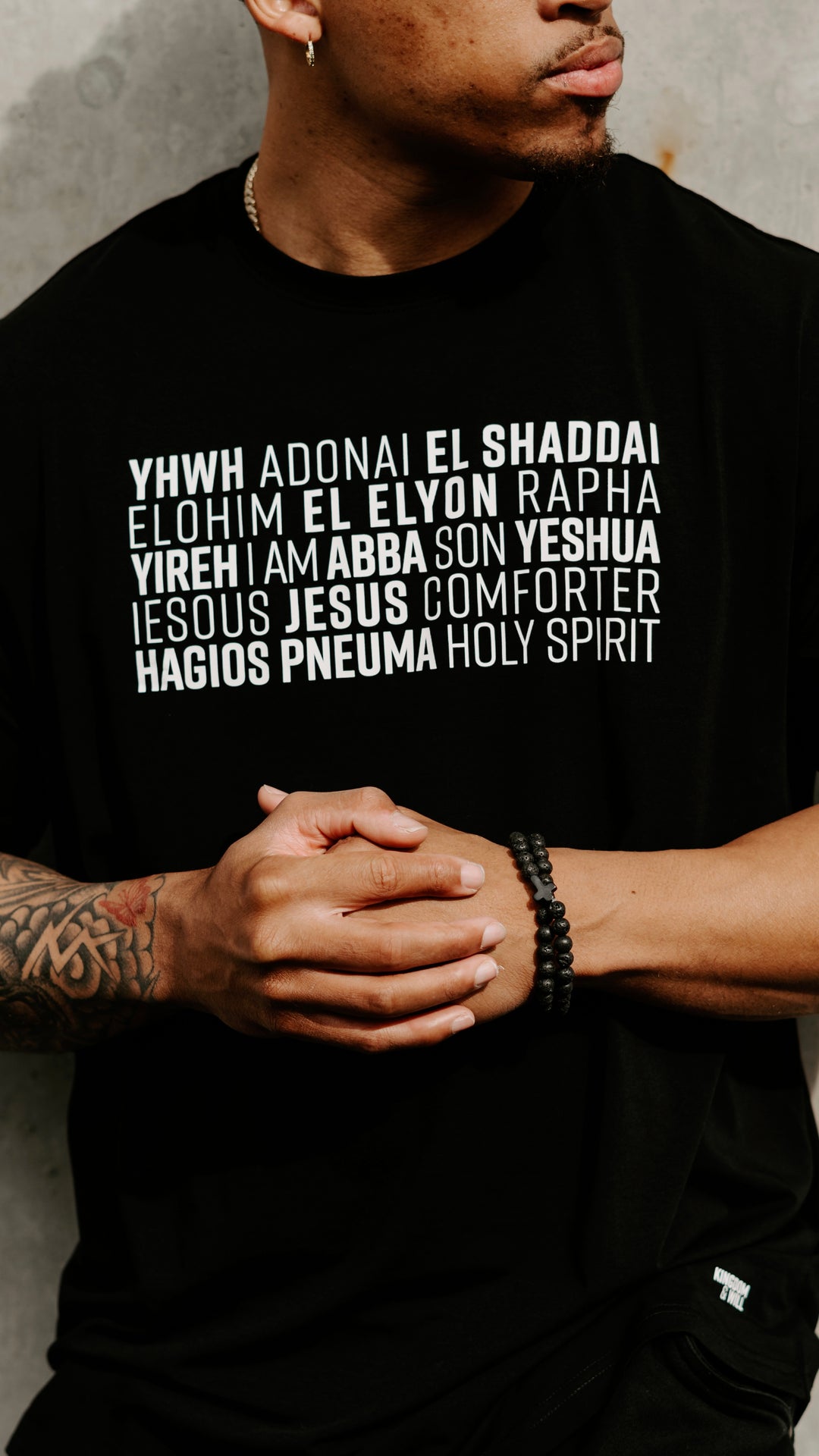 NAMES OF GOD T-SHIRT (BLACK & WHITE) B-Stock