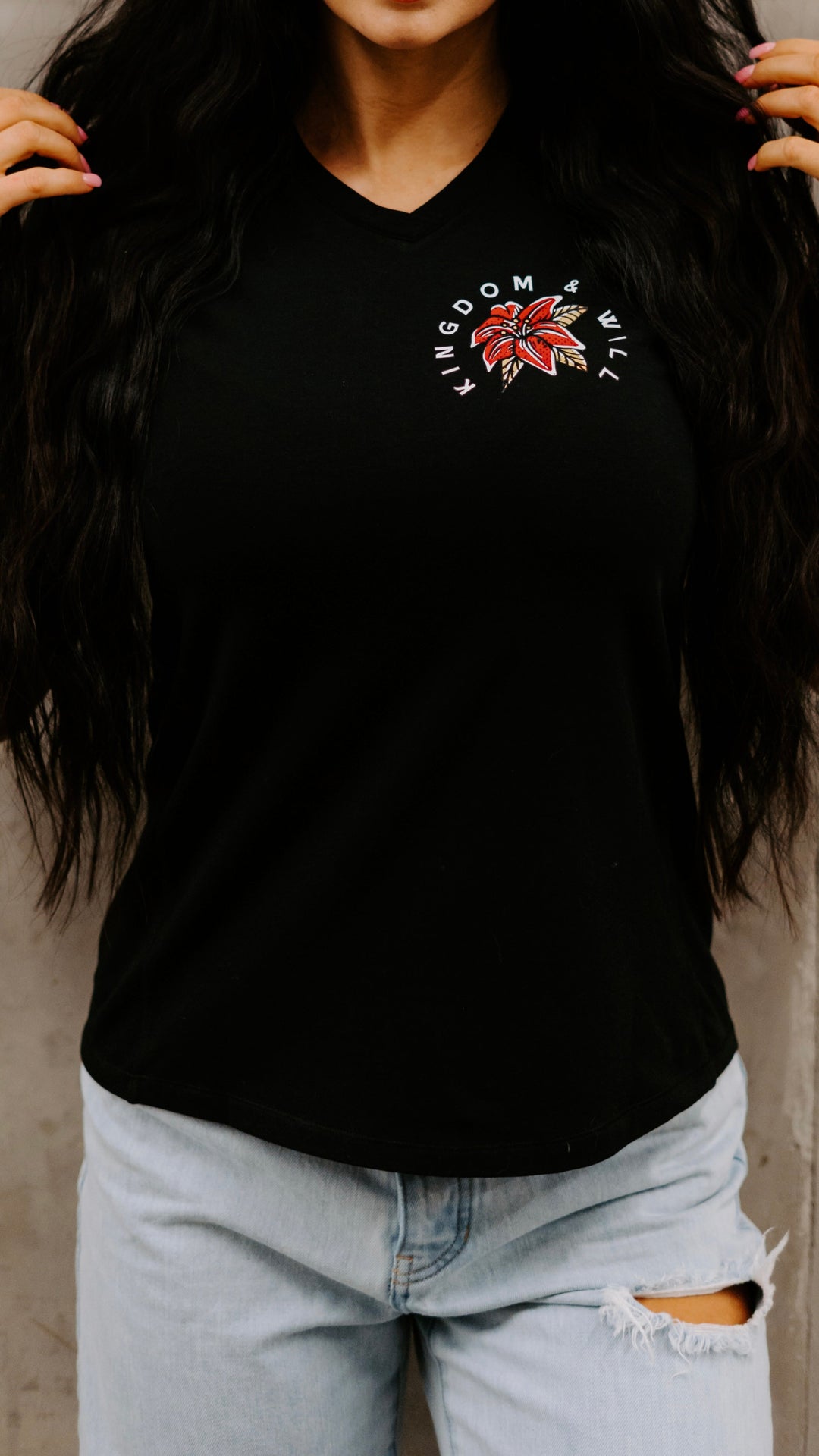 Ravens & Lilies Ladies' T-Shirt (Black) B-Stock