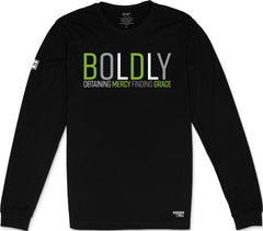 Boldly Long Sleeve T-Shirt (Black & Green)