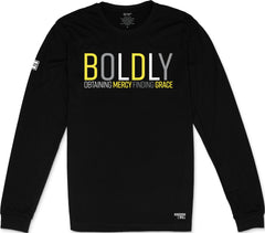 Boldly Long Sleeve T-Shirt (Black & Yellow)
