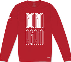Born Again Long Sleeve T-Shirt (Red & White)