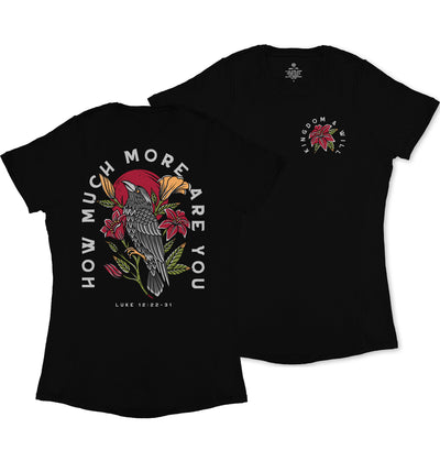 Ravens & Lilies Ladies' T-Shirt (Black) - Kingdom & Will