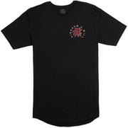 Ravens & Lilies Long Body T-Shirt (Black)