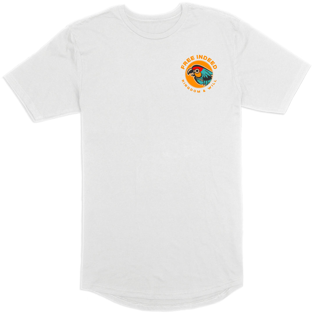 Free Indeed Long Body T-Shirt (White)