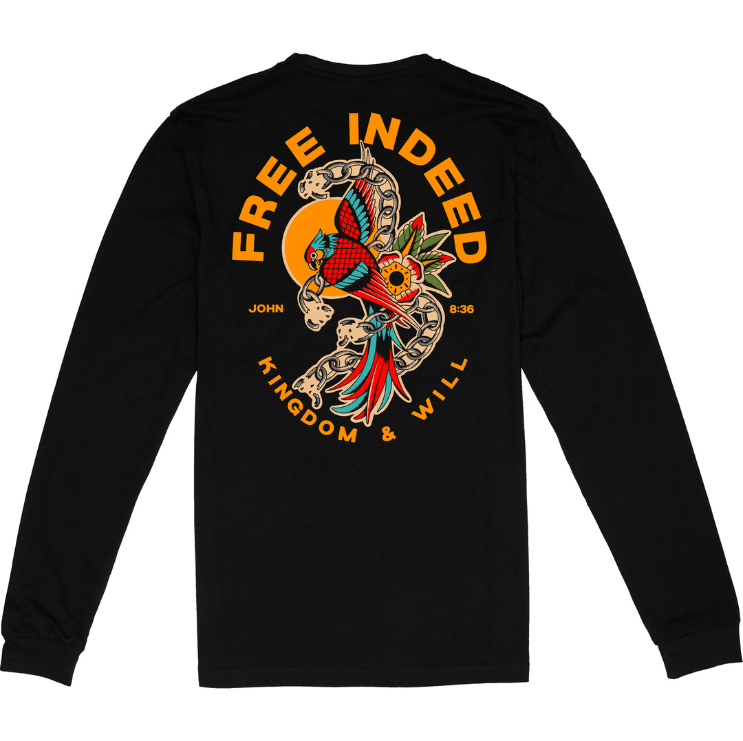 Free Indeed Long Sleeve T-Shirt (Black)
