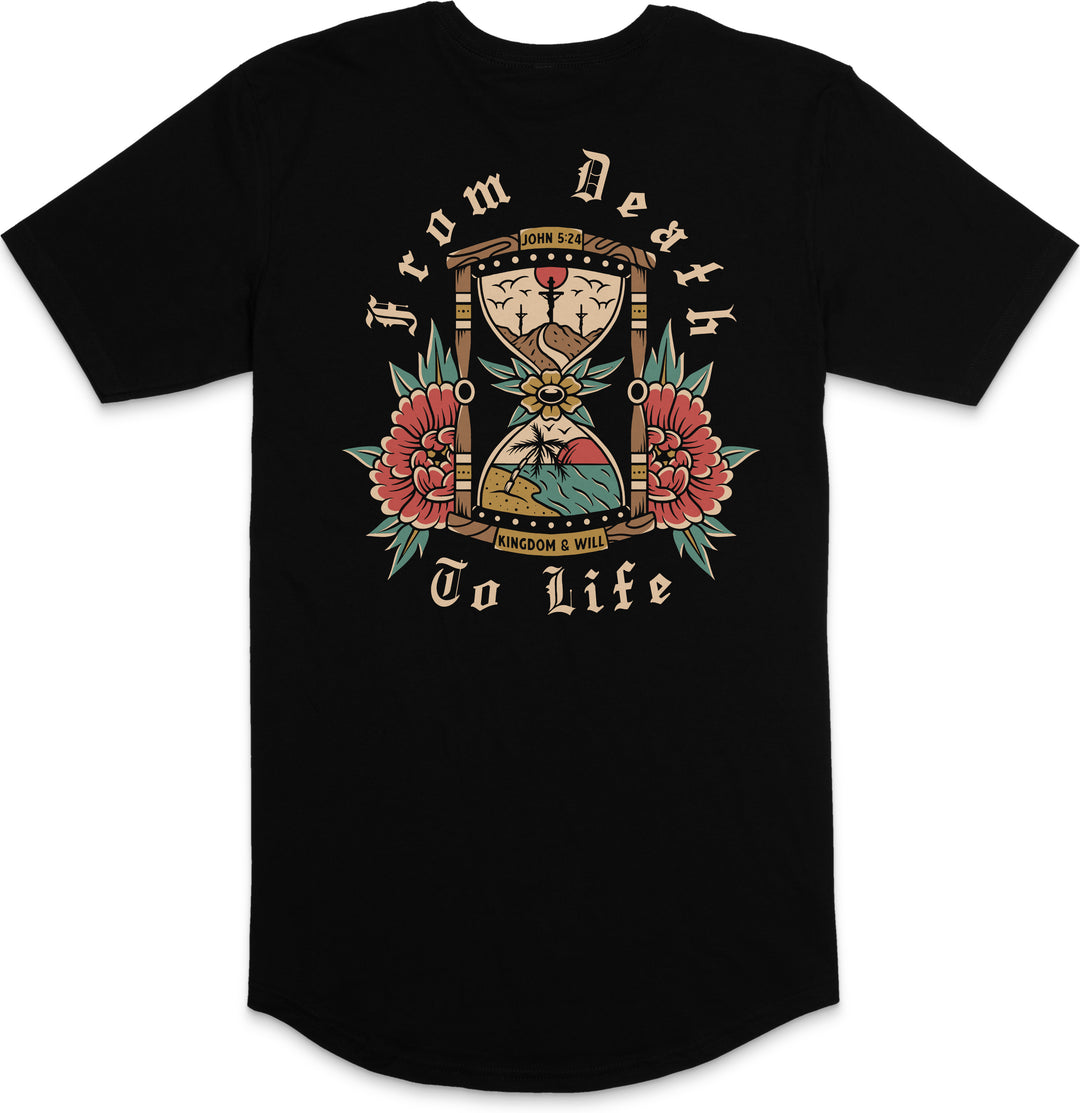 Death To Life Long Body T-Shirt (Black)