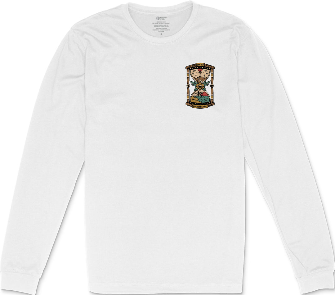 Death to Life Long Sleeve T-Shirt (White)