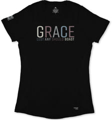 Grace Ladies' T-Shirt (Black & Multi-Grain)