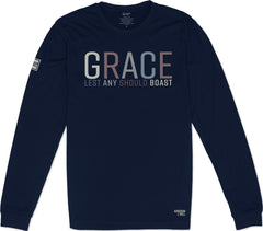 Grace Long Sleeve T-Shirt (Navy & Multi-Grain)