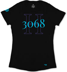 H3068 Ladies' T-Shirt (Black & Wildberry)