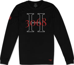 H3068 Long Sleeve T-Shirt (Black & Red)