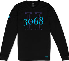 H3068 Long Sleeve T-Shirt (Black & Wildberry)