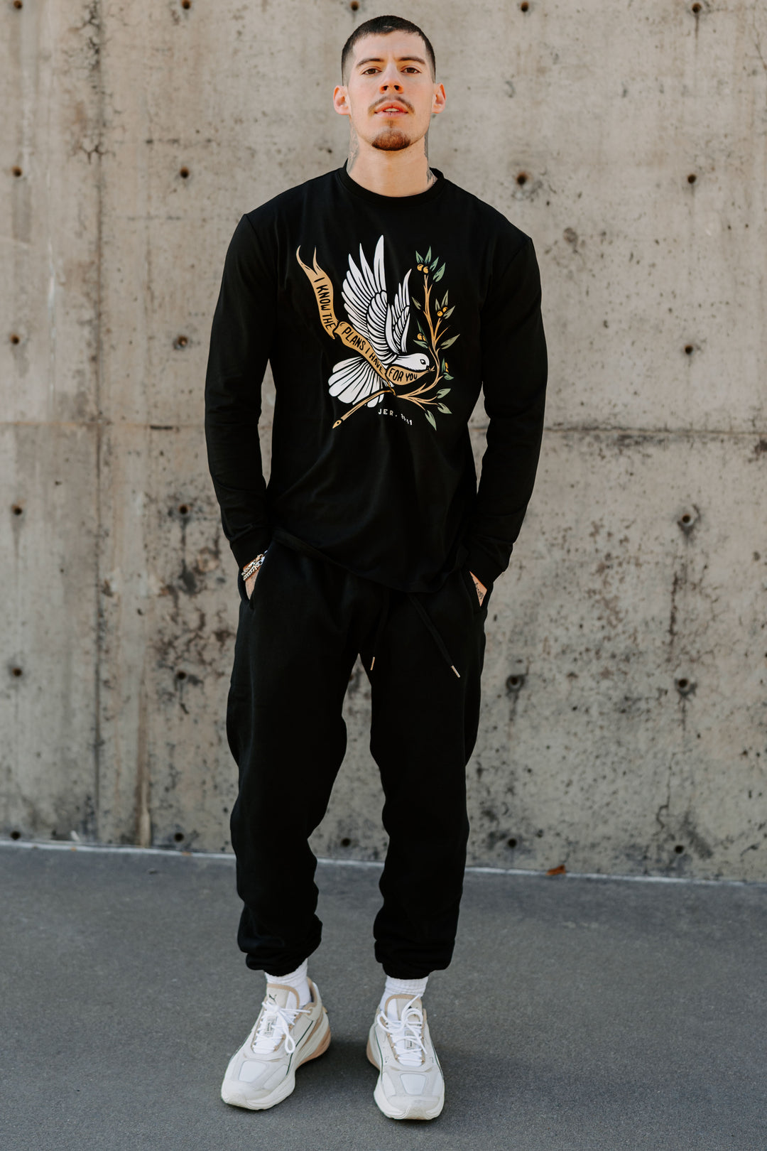 Jeremiah 29:11 Long Sleeve T-Shirt (Black)