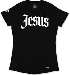 Jesus Ladies' T-Shirt (Black & White)