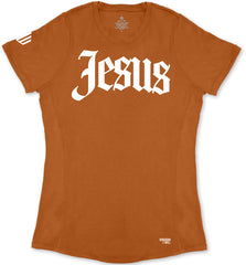 Jesus Ladies' T-Shirt (Harvest & White)