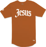 Jesus Long Body T-Shirt (Harvest & White)