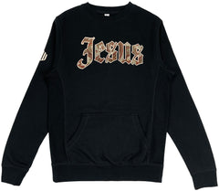 Jesus Pocket Sweatshirt (Black & Champagne) - Kingdom & Will