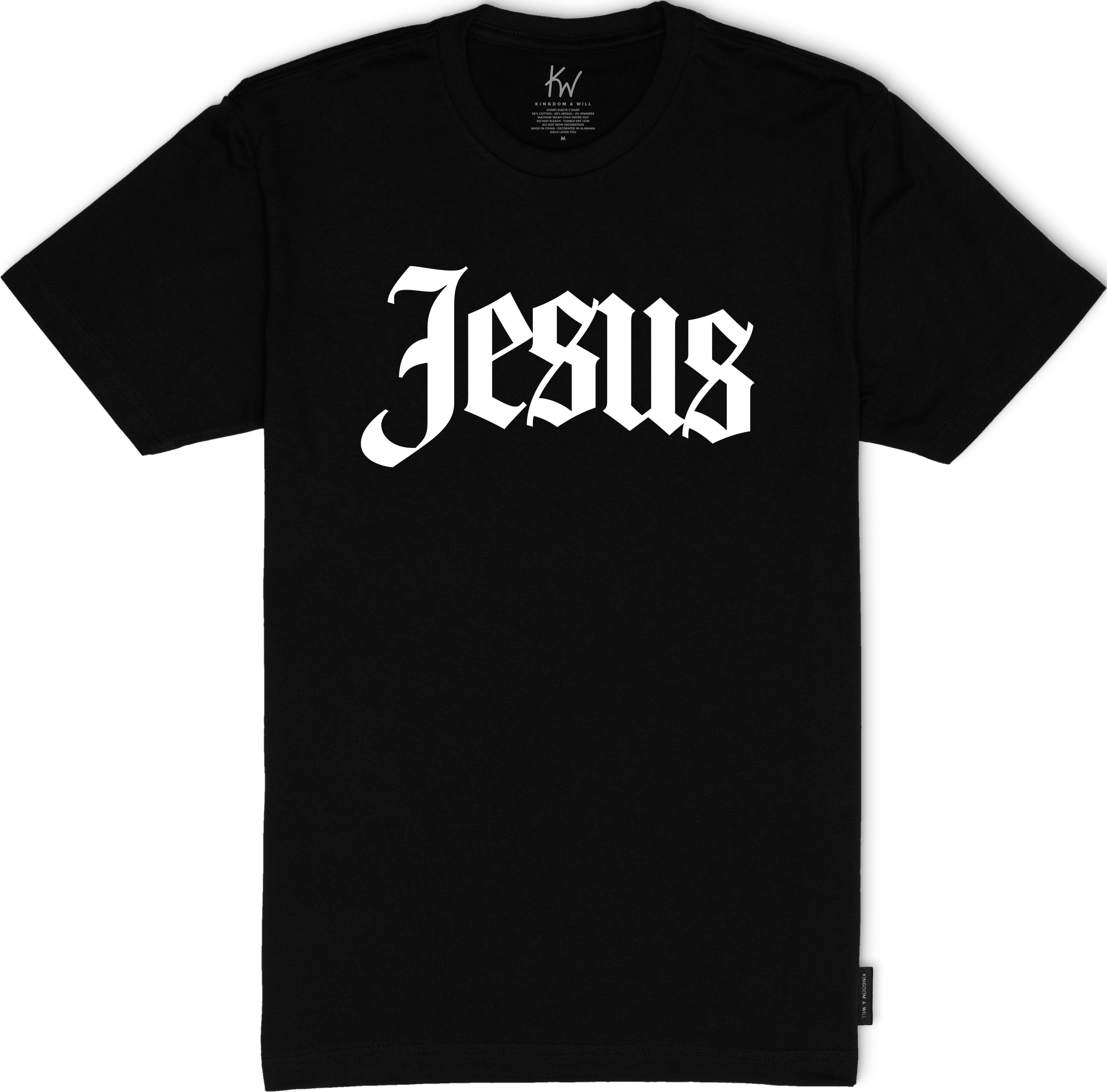 Jesus T-Shirt (Black & White) – Kingdom & Will