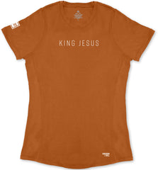 King Jesus Ladies' T-Shirt (Harvest & White)