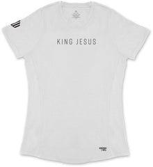 King Jesus Ladies' T-Shirt (White & Black)