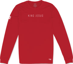 King Jesus Long Sleeve T-Shirt (Red & White)