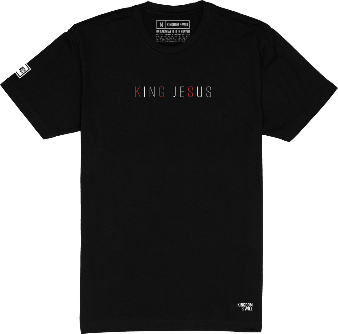 KING JESUS T-SHIRT (BLACK & RED) B-Stock