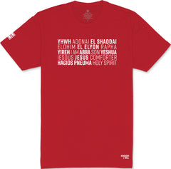 Names of God T-Shirt (Red & White)