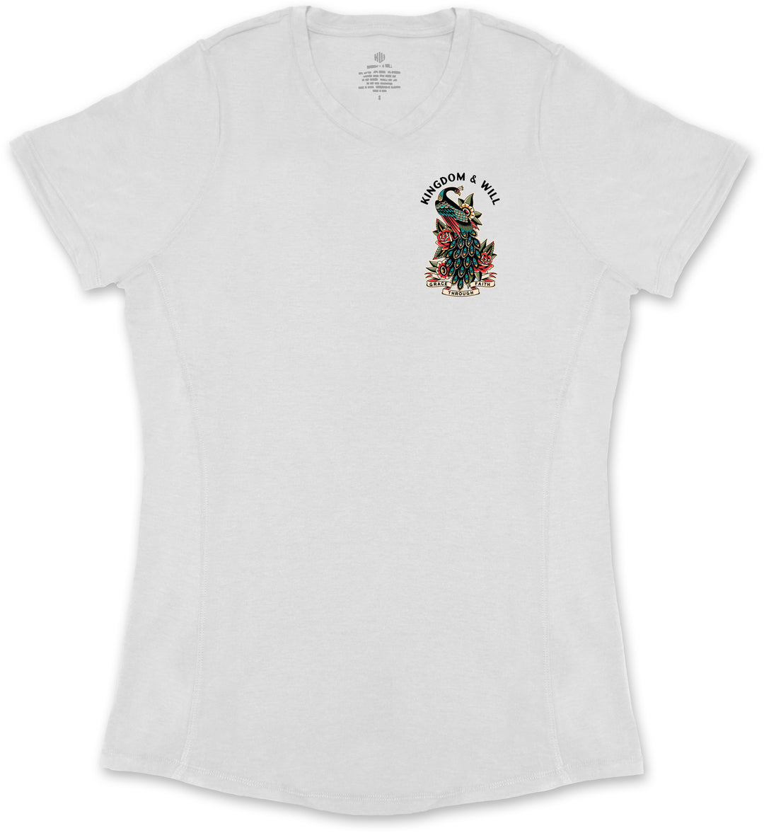 Peacock Ladies' T-Shirt (White)