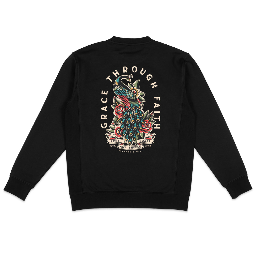 Peacock Sweatshirt (Black)