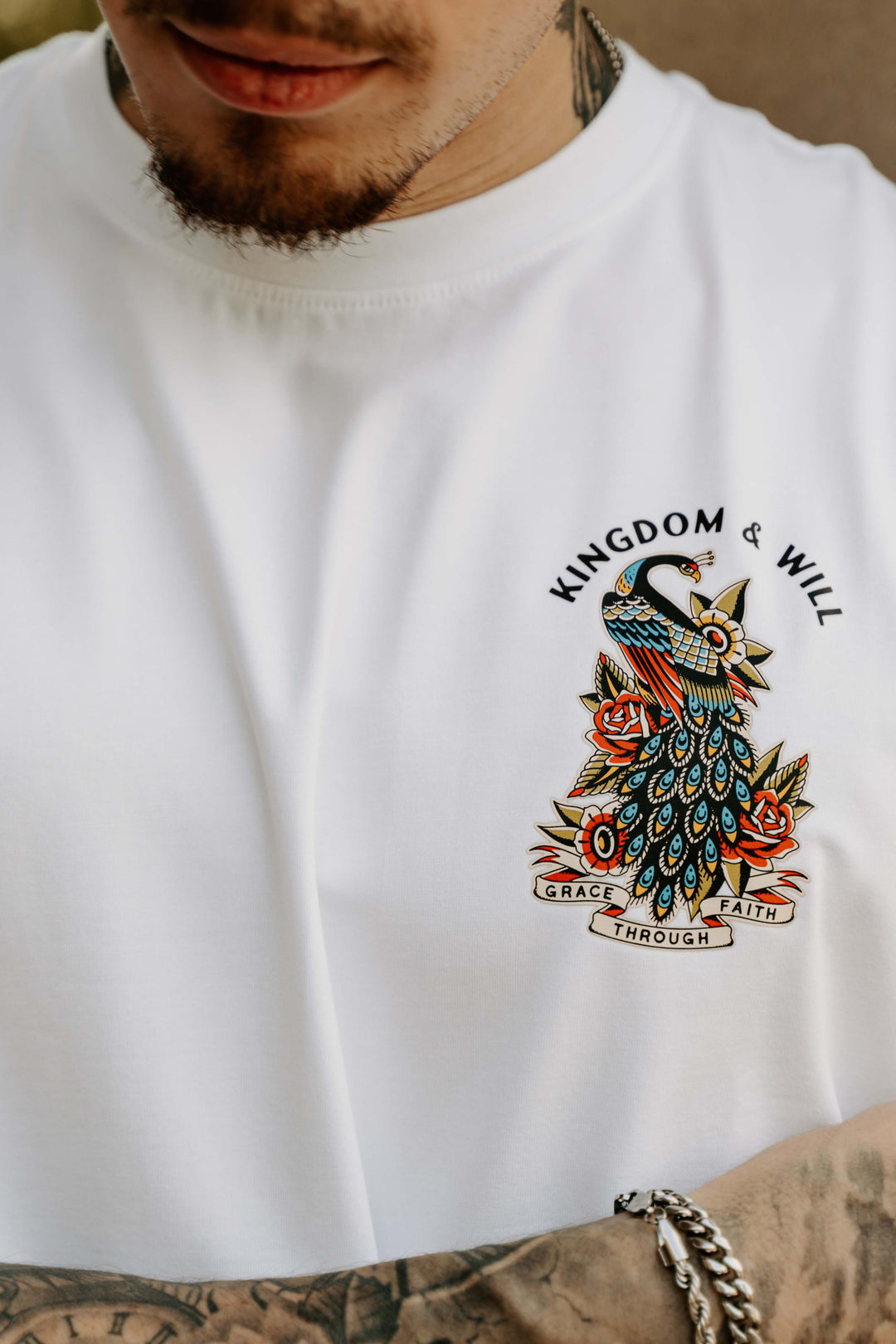 Peacock T-Shirt (White)